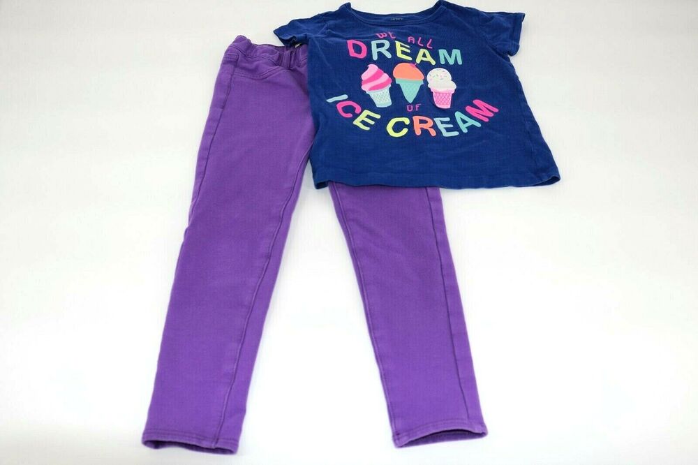 Levis Carter's Girls T-shirt Pants Leggings Outfit Bundle Youth Size 6